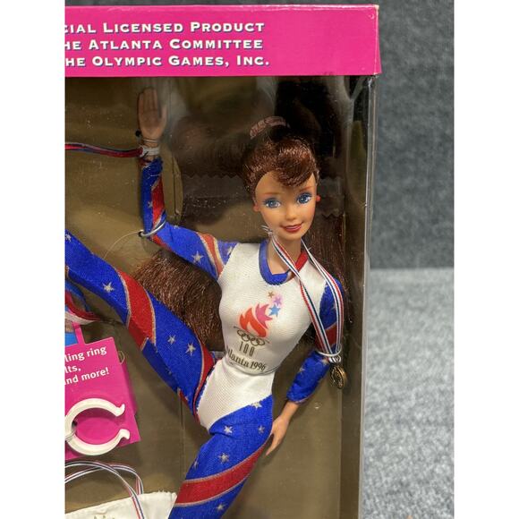 Vintage 1996 Olympic Gymnast Barbie Doll Atlanta Mattel 15125 New in Box USA - Picture 1 of 11